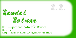 mendel molnar business card